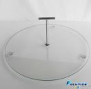 Practical 1-tier tempered clear glass cake stand